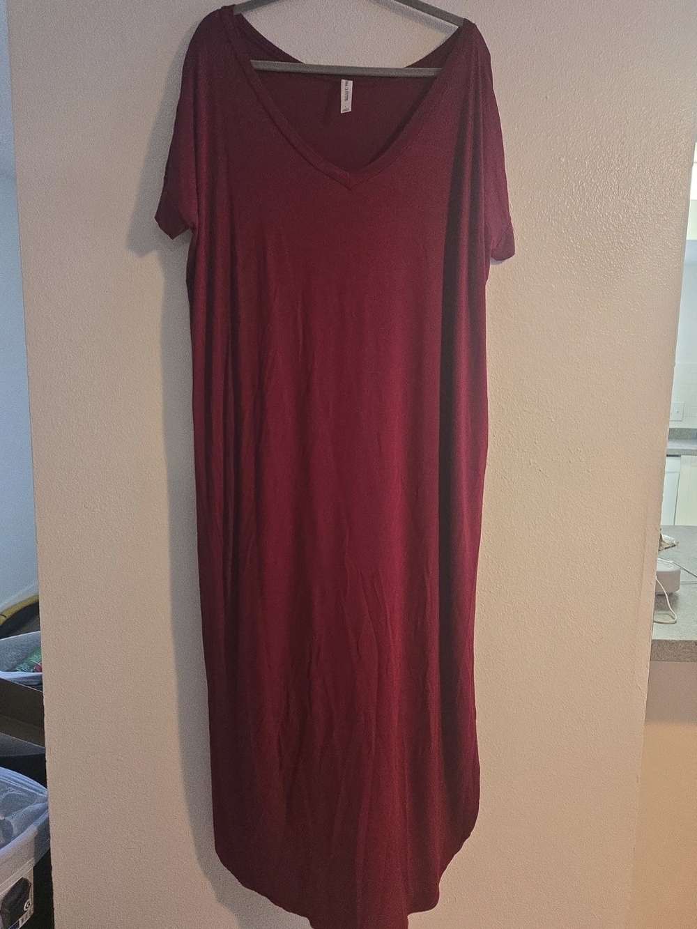 Zenana Outfitters Women's Large Red Pocketed dress